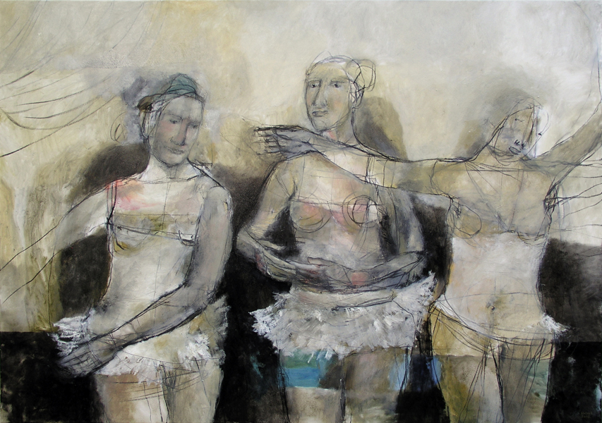 01 Tri balerine / Three Ballet Dancers, ulje na platnu / oil on canvas, 100 x 140 cm, 2006.