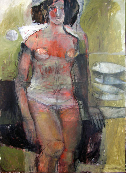 07 Crvena žena / Red Woman, ulje na platnu / oil on canvas, 100 x 70 cm, 2006.