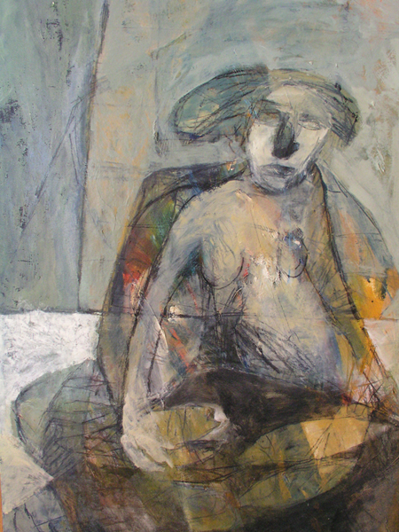 08 Ribareva žena / Fishermen’s Wife, ulje na kartonu / oil on cardboard, 100 x 70 cm, 2004.
